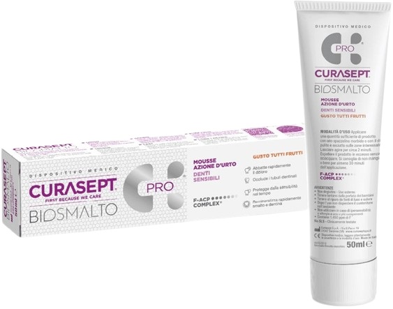 CURASEPT BIOSMALTO MOUSSE DENTI SENSIBILI 50 ML - Fontenova srl