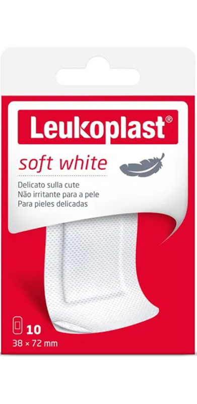 LEUKOPLAST SOFT WHITE 72 X 38 CM 10 PEZZI - Fontenova srl