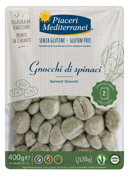 PIACERI MEDITERRANEI GNOCCHI DI SPINACI 400 G - Fontenova srl