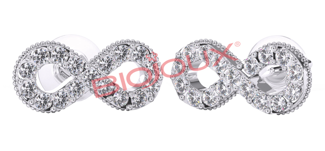 BJT987 ORECCHINI INFINITY C STAINLESS STEEL - Fontenova srl