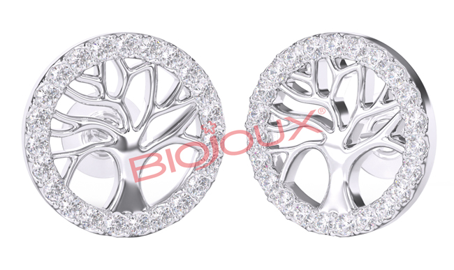 BJT994 ORECCHINI TREE LIFE STAINLESS STEEL - Fontenova srl