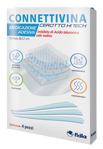 CEROTTO CONNETTIVINA HITECH 8 X 12 CM 4 PEZZI - Fontenova srl