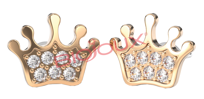 BJT707 ORECCHINI BABY CROWN RG - Fontenova srl