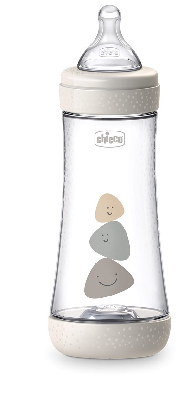 CHICCO BIBERON PERFECT 5 UNISEX 300 ML IN SILICONE 3 FORI - Fontenova srl