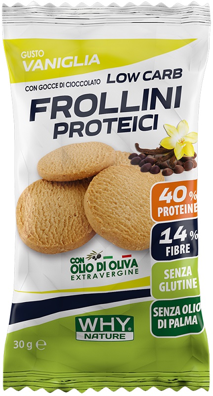 WHYNATURE FROLLINI PROTEICI VANIGLIA-GOCCE DI CIOCCOLATO 30 G - Fontenova srl