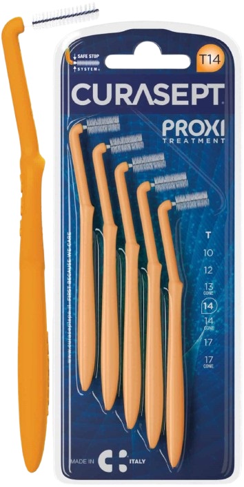 CURASEPT PROXI ANGLE T14 ARANCIO/ORANGE 5 PEZZI - Fontenova srl
