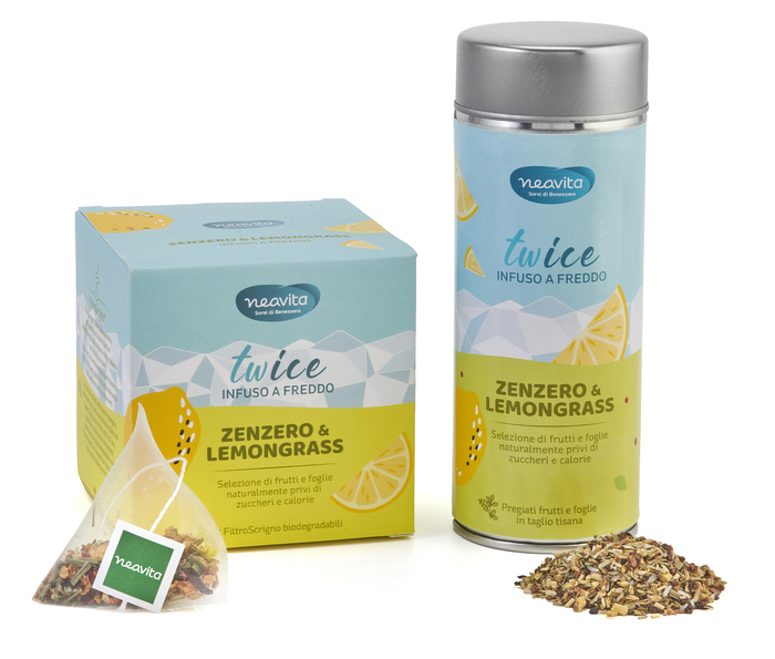 TISANA TWICE ZENZERO E LEMONGRASS FILTROSCRIGNO 15 FILTRI 3 G - Fontenova srl