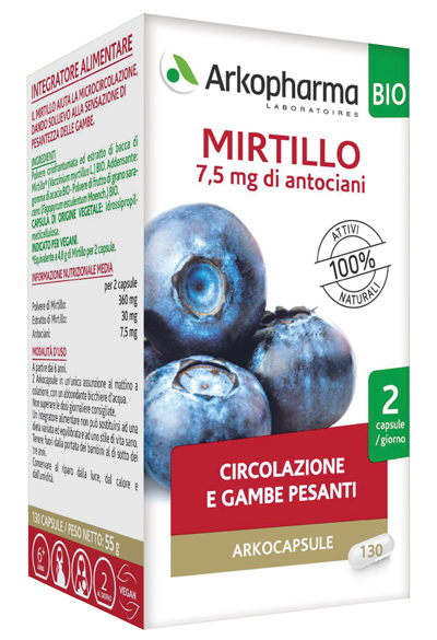 ARKOCAPSULE MIRTILLO BIO 40 CAPSULE - Fontenova srl