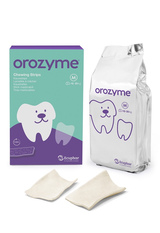 OROZYME CANINE STRISCE ENZIMATICHE MASTICABILI PER CANI DI TAGLIA MEDIA - Fontenova srl