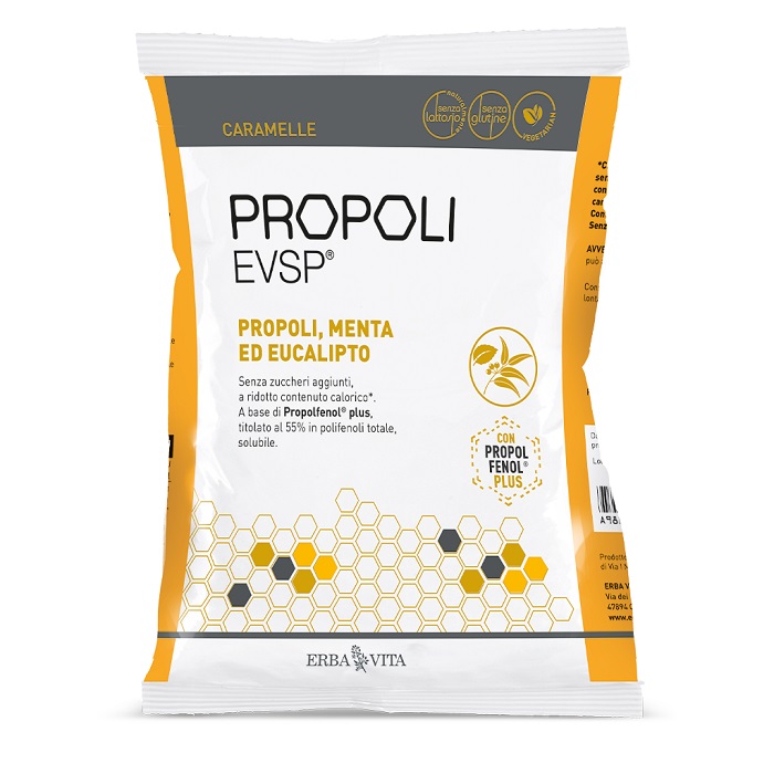 PROPOLI EVSP CARAMELLE PROPOLI MENTA EUCALIPTO 65 G - Fontenova srl