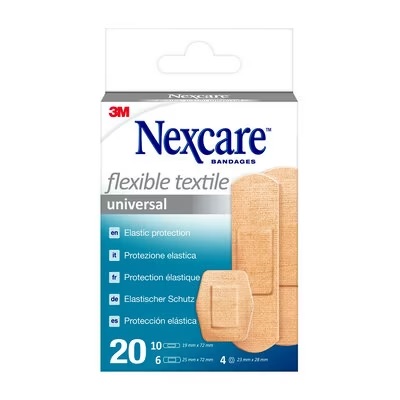 CEROTTO PREPARATO NEXCARE TEXTILE N0420AS ASSORTITI 3 MISURE 10 CEROTTI 19X72MM + 6 CEROTTI 25X72MM + 4 CEROTTI 22,5MM - Fontenova srl