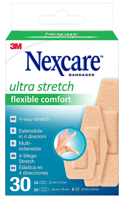 CEROTTO PREPARATO NEXCARE COMFORT 360 GRADI N1130ASD04 ASSORTITI 3 MISURE 14 CEROTTI 22X57MM + 6 CEROTTI 23X28MM + 10 CEROTTI 28X76MM - Fontenova srl