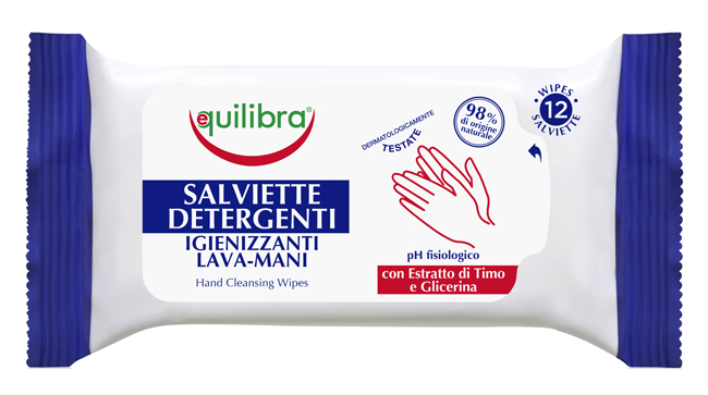 SALVIETTE DETERGENTI IGIENIZZANTI 12 PEZZI - Fontenova srl