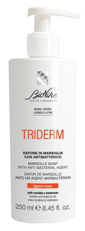 TRIDERM SAPONE DI MARSIGLIA CON ANTIBATTERICO 250 ML - Fontenova srl