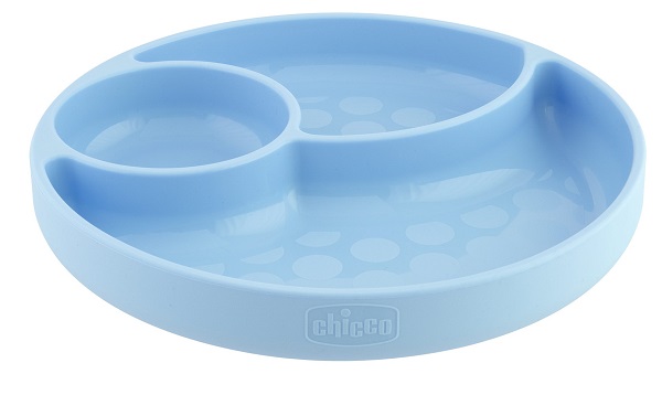 CHICCO PIATTO SILICONE VENTOSA BLU - Fontenova srl