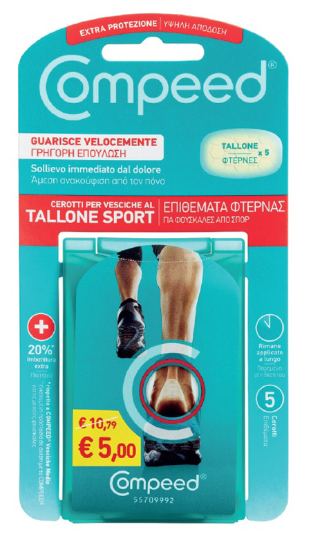 COMPEED CEROTTI PER VESCICHE AL TALLONE SPORT 5 PEZZI PROMO 5 EURO - Fontenova srl