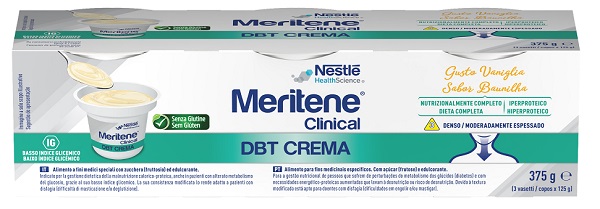 MERITENE CLINICAL DBT CREMA VANIGLIA 3 VASETTI DA 125 G SENZA GLUTINE CON EDULCORANTE - Fontenova srl