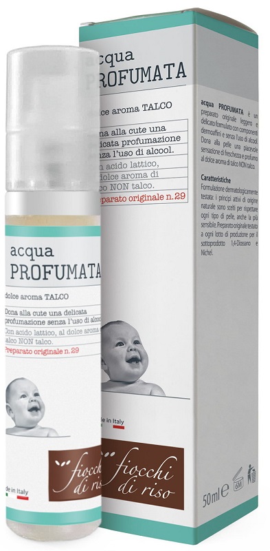 FIOCCHI DI RISO ACQUA PROFUMATA RINFRESCANTE TALCO 50 ML - Fontenova srl