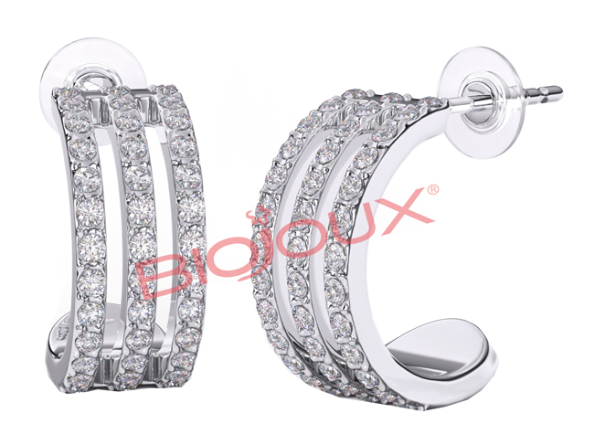 BJT202 ORECCHINI MIAMI HOOP STAINLESS STEEL - Fontenova srl