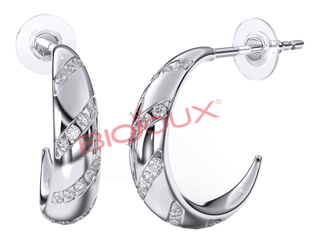 BJT209 ORECCHINI ADELAIDE HEART STAINLESS STEEL - Fontenova srl