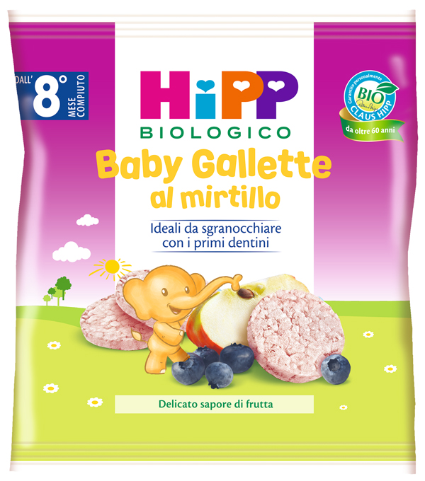 HIPP MINI GALLETTE DI RISO AL MIRTILLO 30 G - Fontenova srl