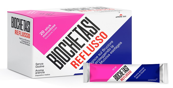 BIOCHETASI REFLUSSO 20 STICK AROMA ARANCIA - Fontenova srl