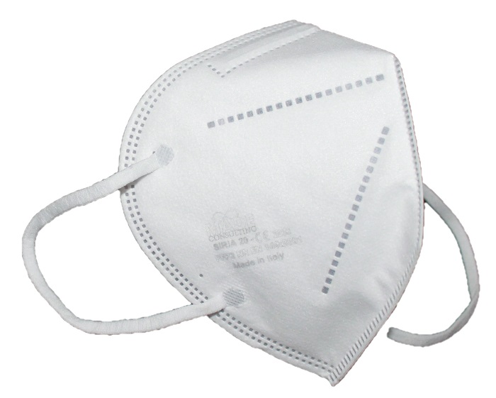 SIRIA 20 SEMIMASCHERA FILTRANTE NERA ANTIPOLVERE FFP2 NR MONOUSO PER ADULTI - Fontenova srl