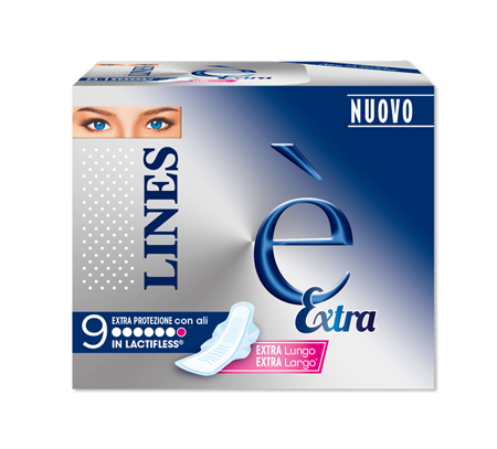 LINES E' EXTRA ASSORBENTI 9 PEZZI - Fontenova srl