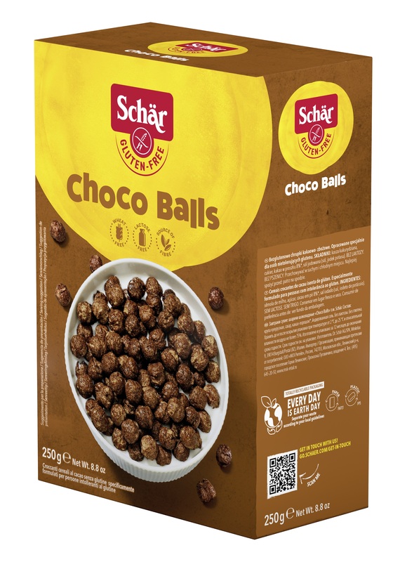 SCHAR CHOCO BALLS CEREALI SENZA LATTOSIO 250 G - Fontenova srl