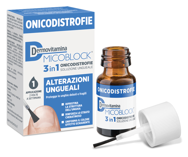 DERMOVITAMINA MICOBLOCK 3 IN 1 ONICODISTROFIE ALTERAZIONI UNGUEALI 7 ML - Fontenova srl