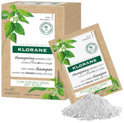 KLORANE SHAMPOO MASCHERA LAVANTE POLVERE ORTICA 8 BUSTINE 3 G - Fontenova srl