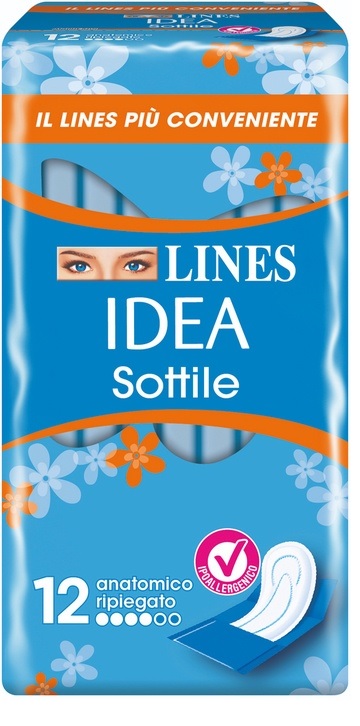 LINES IDEA SOTTILI RIPIEGATI ANATOMICI 12 PEZZI - Fontenova srl