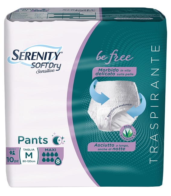 SERENITY PANTS SD SENSITIVE BE FREE MAXI M 10 PEZZI - Fontenova srl