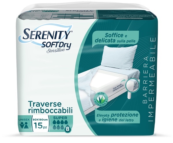 SERENITY TRAVERSA SD SENSIIVE SUPER 80X180 CM 15 PEZZI - Fontenova srl