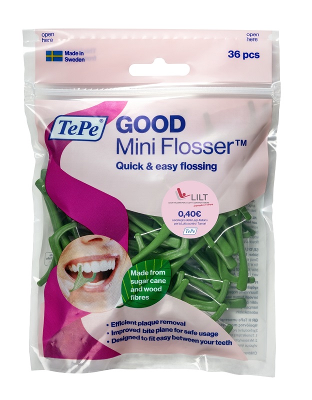 TEPE GOOD MINIFLOSSER EDIZIONE LIMITATA PINK RIBBON 36 PEZZI - Fontenova srl