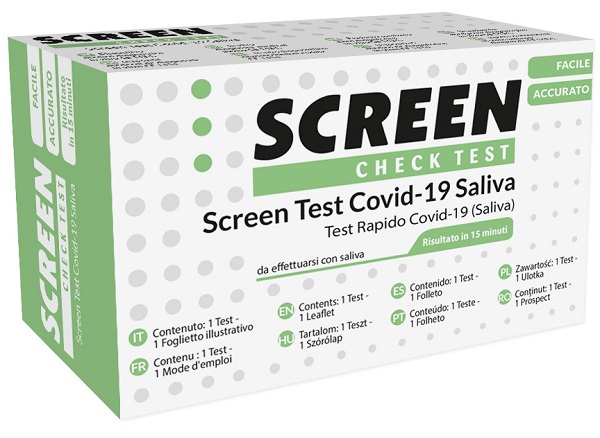 SCREEN TEST ANTIGENICO RAPIDO AUTODIAGNOSTICO COVID-19 SARS-COV-2 CAMPIONI SALIVARI SELFTEST COVID SALIVA SCREEN - Fontenova srl