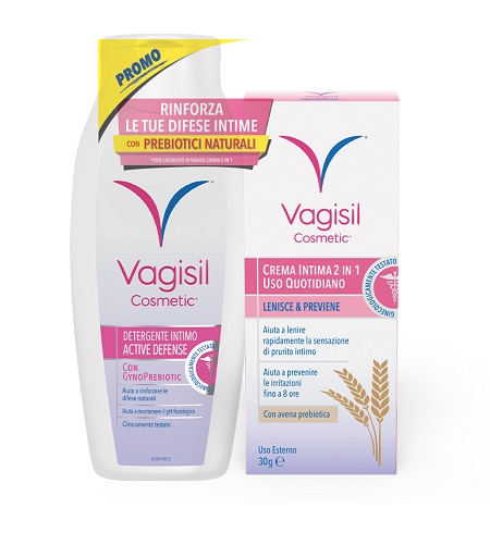 VAGISIL DUO DEFENSE CREMA INTIMA 2 IN 1 30 G + DETERGENTE INTIMO 250 ML OMAGGIO - Fontenova srl