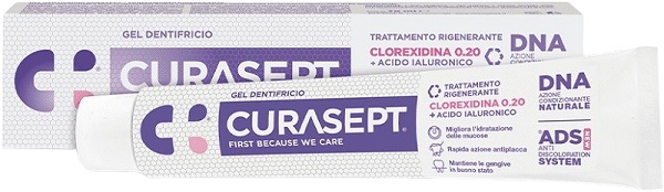 CURASEPT GEL DENTIFRICIO ADS DNA TRATTAMENTO RIGENERANTE 75 ML - Fontenova srl