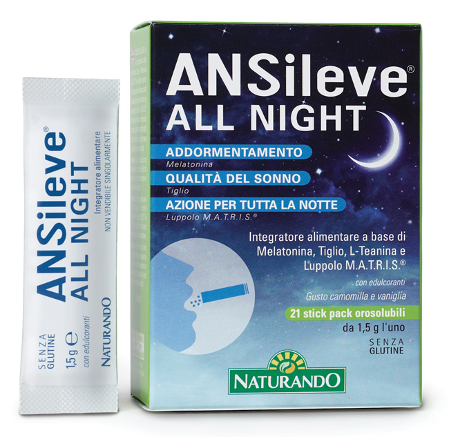 ANSILEVE ALL NIGHT 21 STICK PACK OROSOLUBILI - Fontenova srl