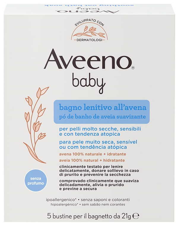 AVEENO BABY COLLOIDAL POLVERE BAGNO 5 X 21 G - Fontenova srl