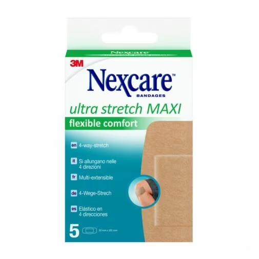 CEROTTO NEXCARE ULTRA STRETCH MAXI FLEXIBLE COMFORT 50X101 MM 5 PEZZI - Fontenova srl