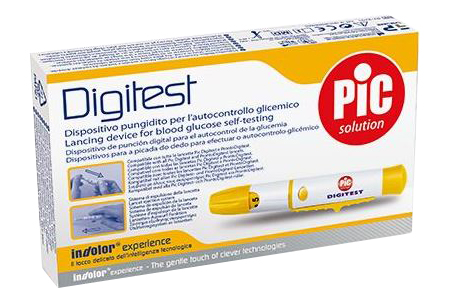 DISPOSITIVO PUNGIDITO AUTOMATICO DIGITEST REGOLABILE 9 LIVELLI LANCETTE COMPATIBILI PIC DIGITEST E PRONTODIGITEST - Fontenova srl