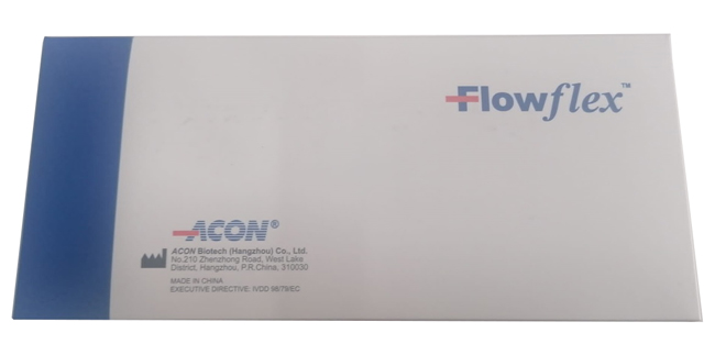 TEST ANTIGENICO RAPIDO COVID-19 FLOWFLEX DETERMINAZIONE QUALITATIVA ANTIGENI SARS-COV-2 IN TAMPONI NASALI MEDIANTE IMMUNOCROMATOGRAFIA 25 PEZZI USO PROFESSIONALE - Fontenova srl