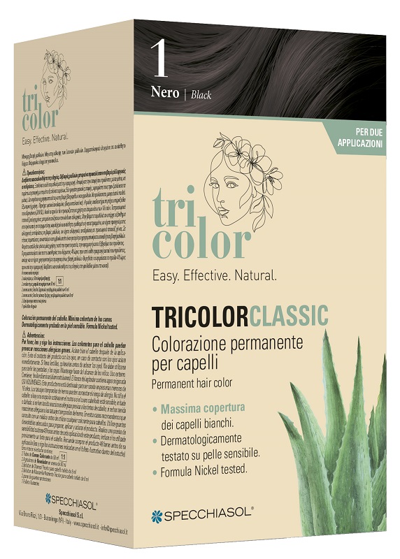 TRICOLOR CLASSIC 1 NERO 2 TUBI 50 ML + 2 SHAKER 50 ML + 4 BUSTINE 8 ML - Fontenova srl