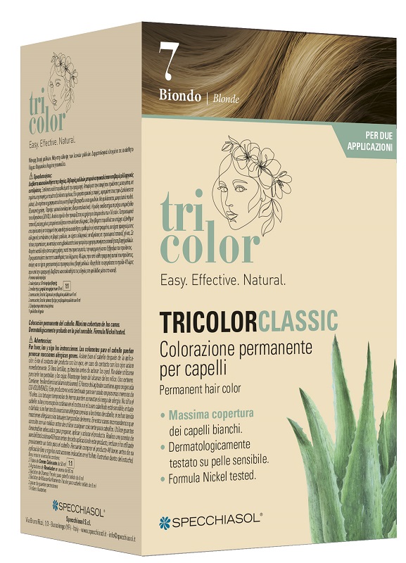 TRICOLOR CLASSIC 7 BIONDO 2 TUBI 50 ML + 2 SHAKER 50 ML + 4 BUSTINE 8 ML - Fontenova srl