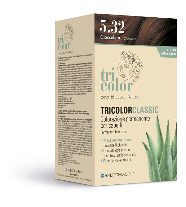 TRICOLOR CLASSIC 5,32 CIOCCOLATO 2 TUBI 50 ML + 2 SHAKER 50 ML + 4 BUSTINE 8 ML - Fontenova srl