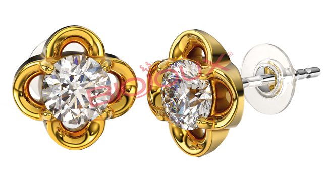 BJT243 ORECCHINI DUCHESS STEEL SW GOLD PLATED - Fontenova srl