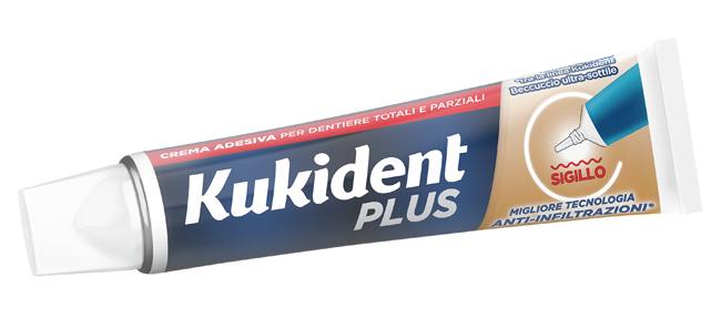 KUKIDENT PLUS BARRIERA ANTI-CIBO NEUTRO CREMA ADESIVA DENTIERE 40 G - Fontenova srl