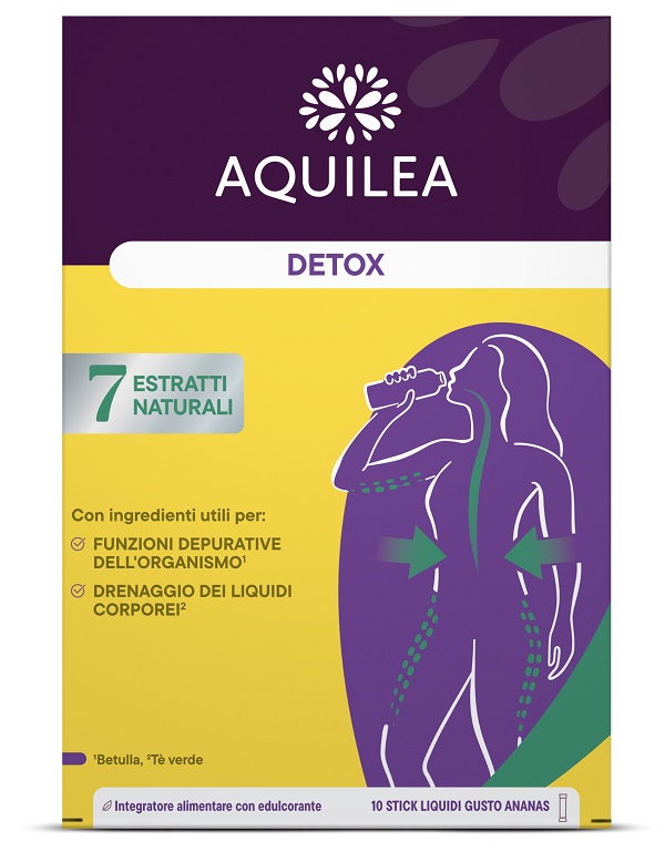 AQUILEA DETOX 10 STICK DA 15 ML CON EDULCORANTI - Fontenova srl