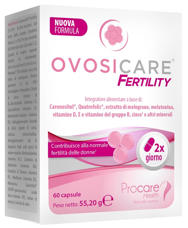 OVOSICARE FERTILITY 60 CAPSULE SENZA GLUTINE NATURALMENTE PRIVO DI LATTOSIO - Fontenova srl